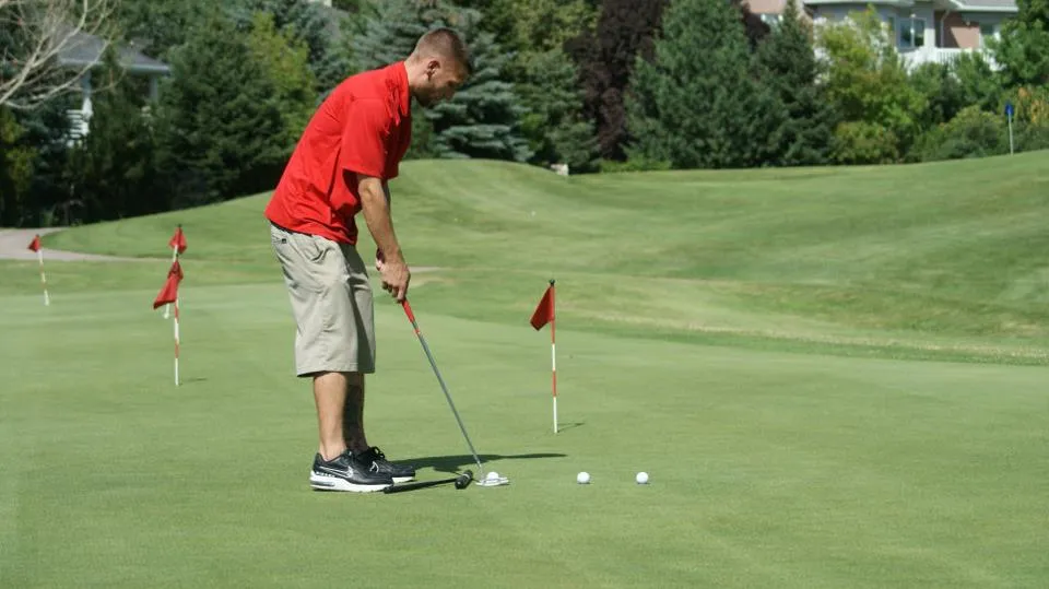 Professional golfer training with Tour Pure System